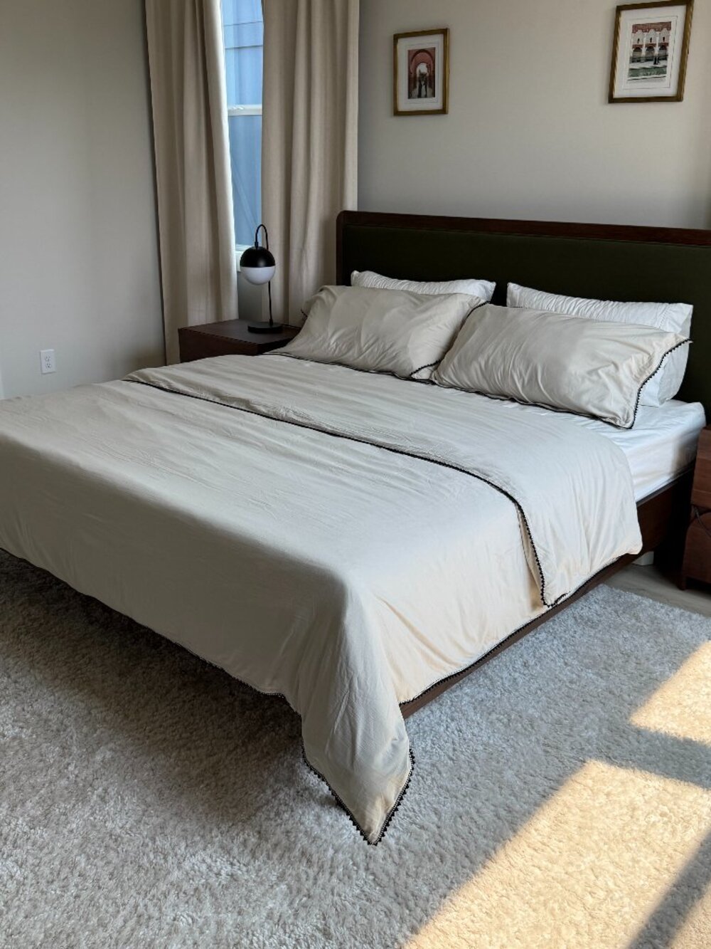 Hand Embroidered King Duvet + Shams